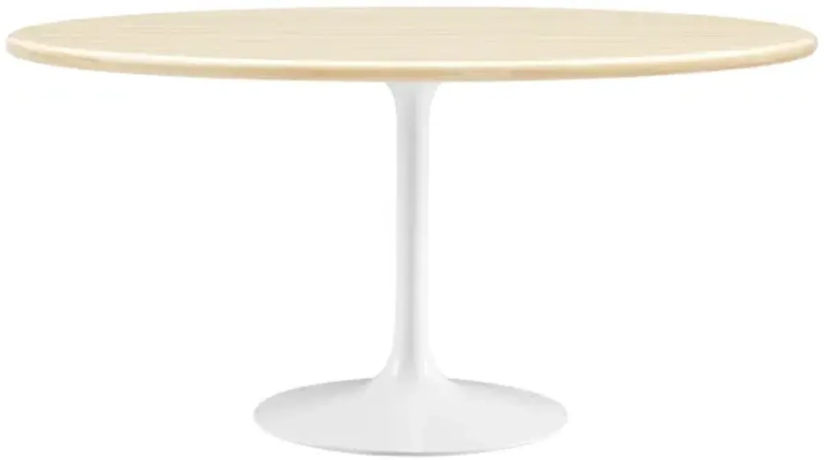 Lippa 60" Oval Faux Travertine Dining Table