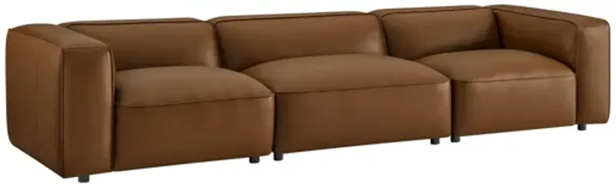 Auren 3-Piece Upholstered Vegan Leather Modular Sofa