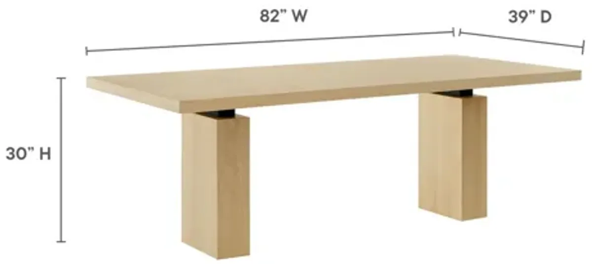 Piston 82" Rectangular Wood Dining Table
