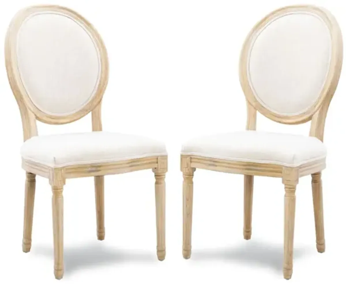 Shiraz 5 Pc Set Round Table 4 Oval Chairs