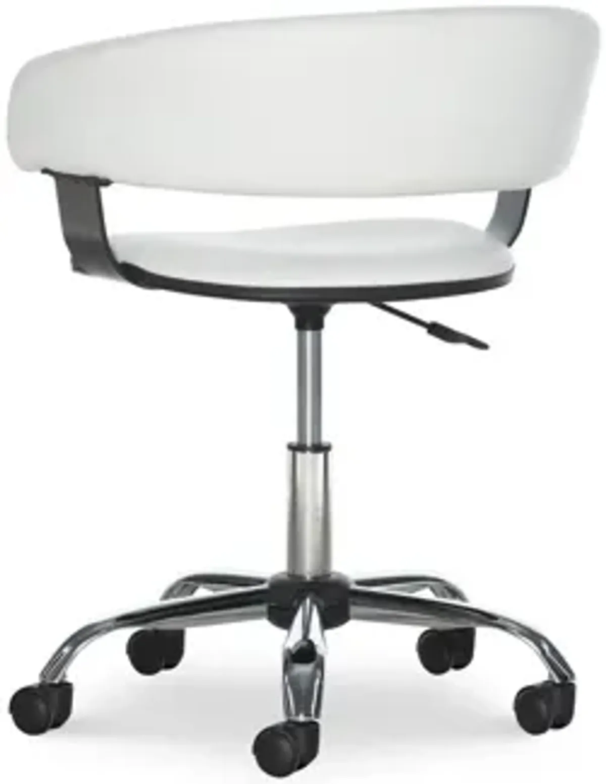 Devan White Pu Barrel Abs Office Chair