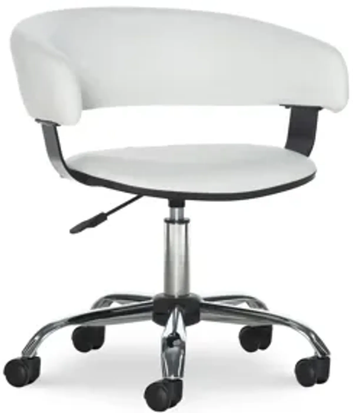 Devan White Pu Barrel Abs Office Chair