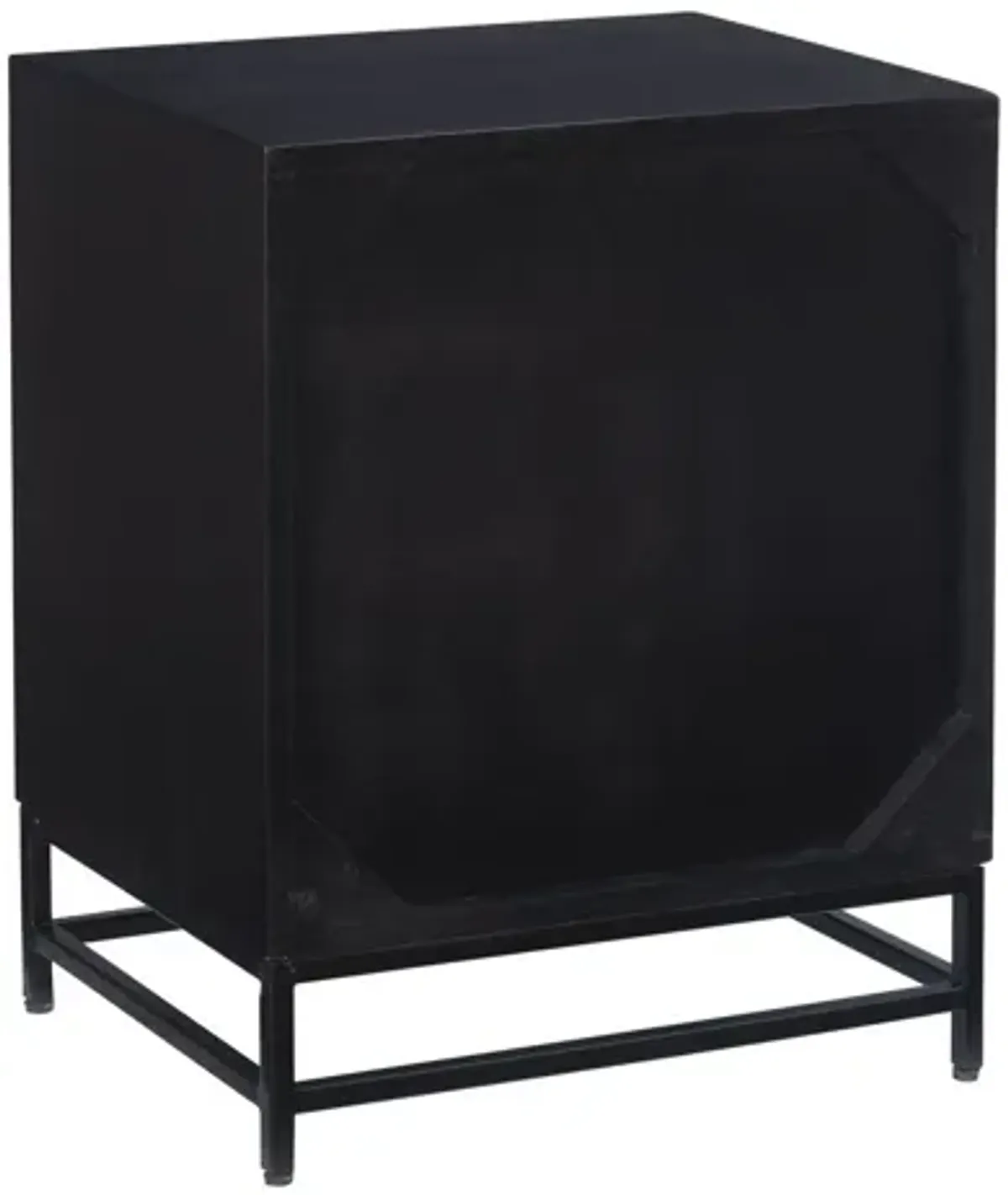 Raphael Black Cane Two Drawer Table