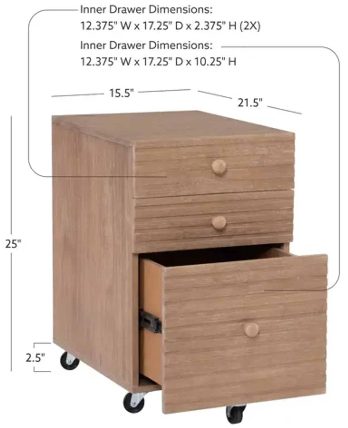 Waves Natural File Cabinet