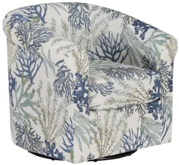 Adella Blue Ocean Swivel Chair