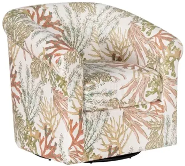 Adella Green Ocean Swivel Chair
