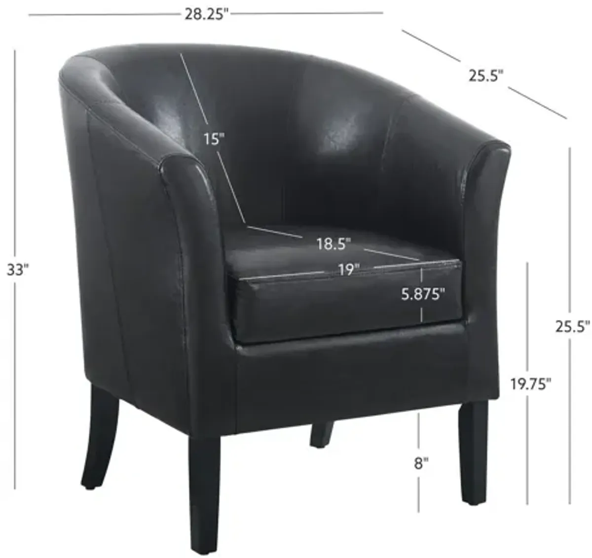 Simon Black Club Chair