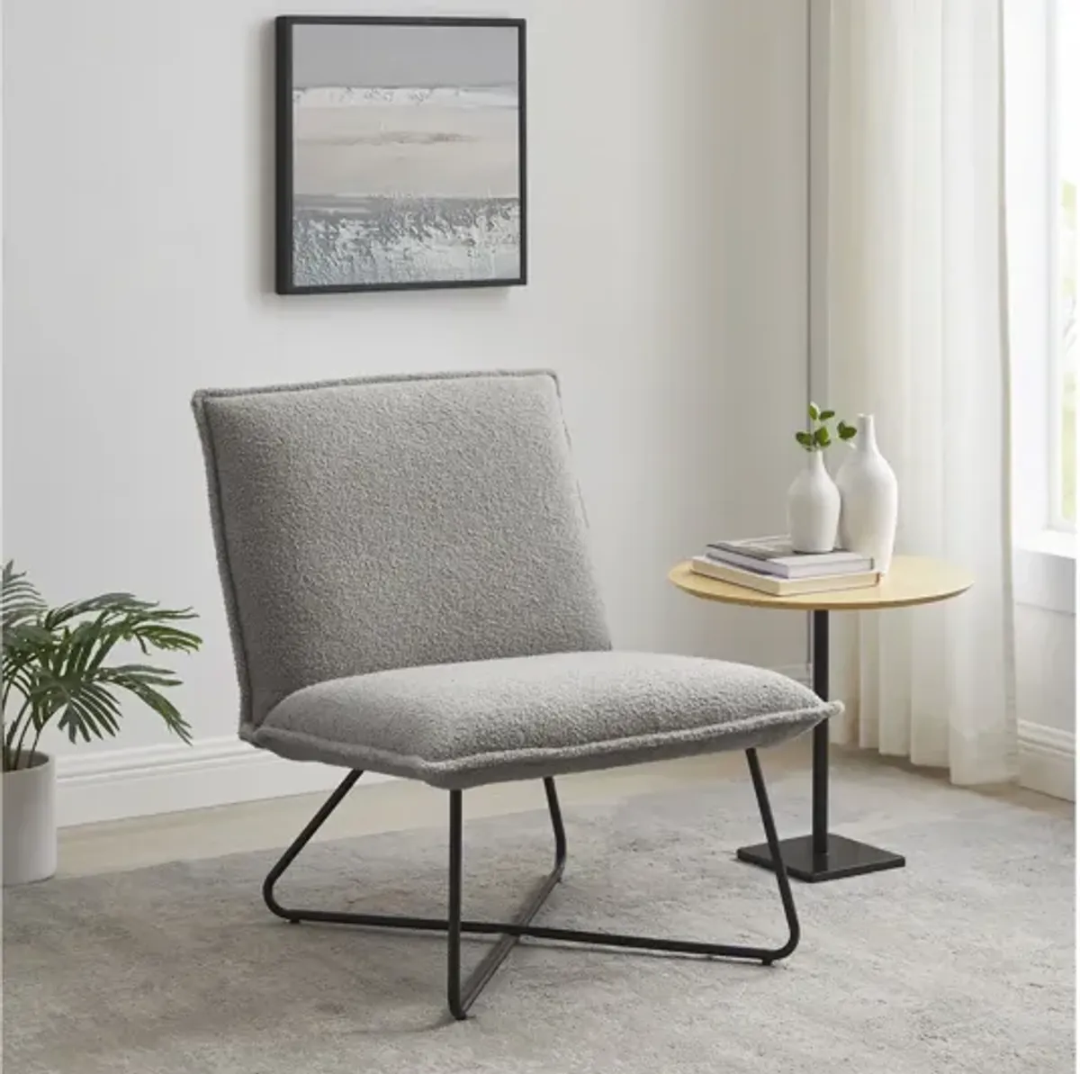 Kenny Grey Sherpa Chair