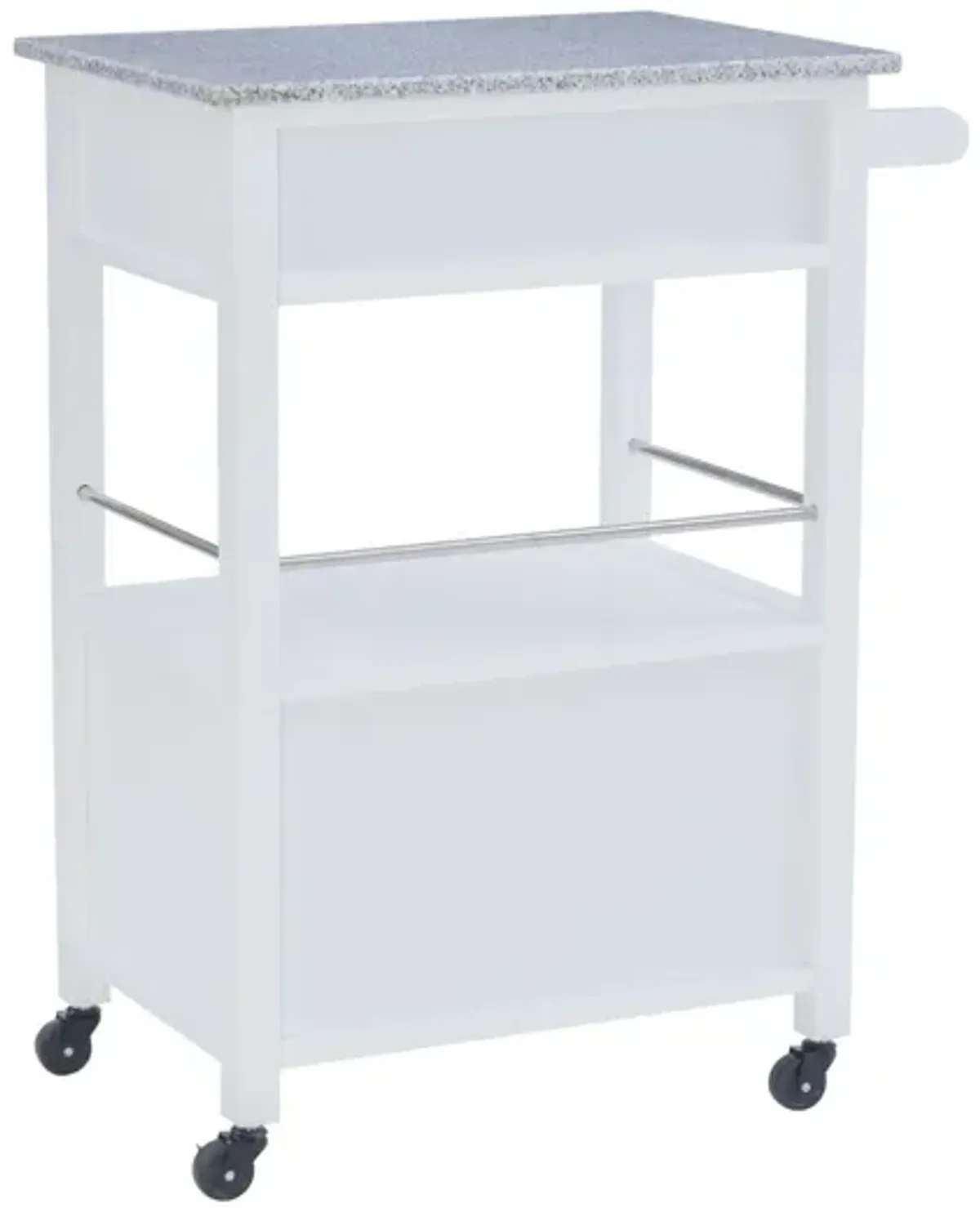 Mitchell White Cart With Granite Top