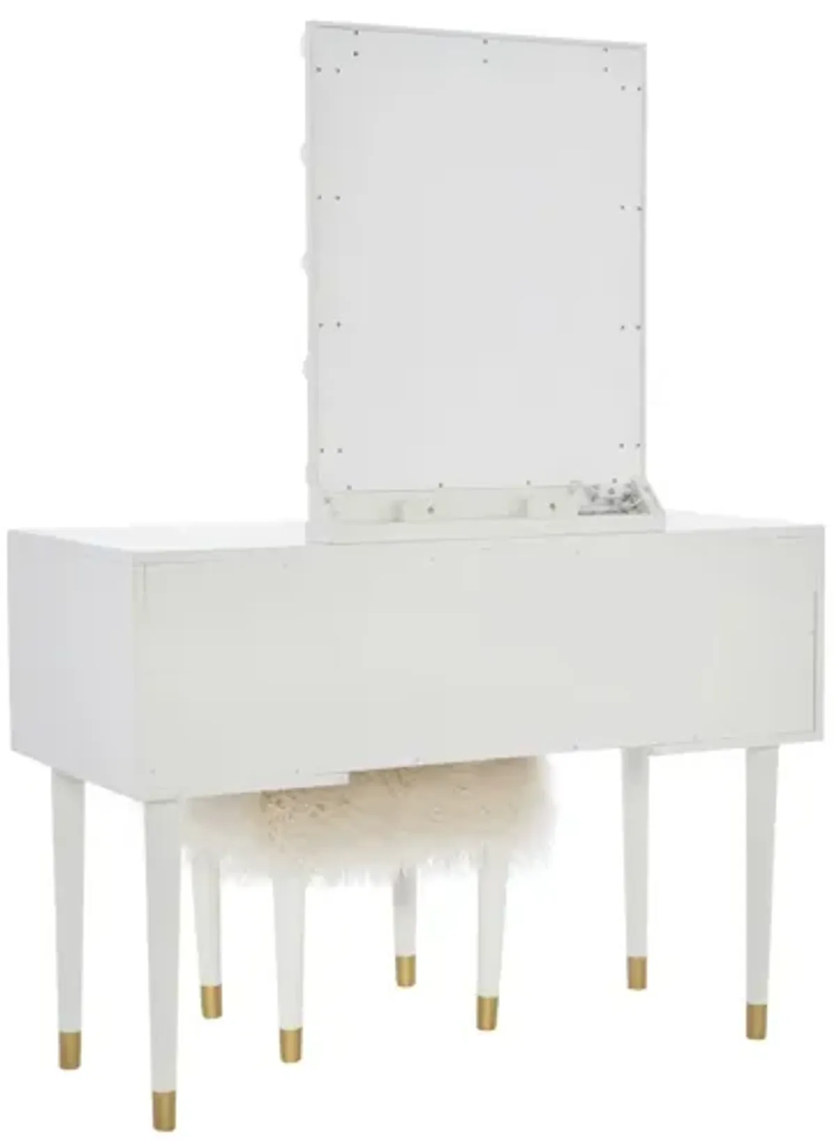 Geo Lighted Vanity And Stool Set