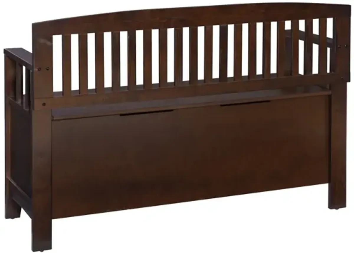 Cynthia Walnut Storage Bench