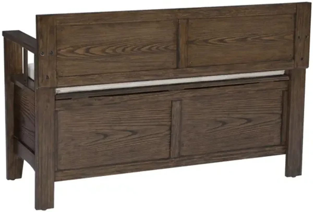 Carlton Rustic Umber Brown Bench