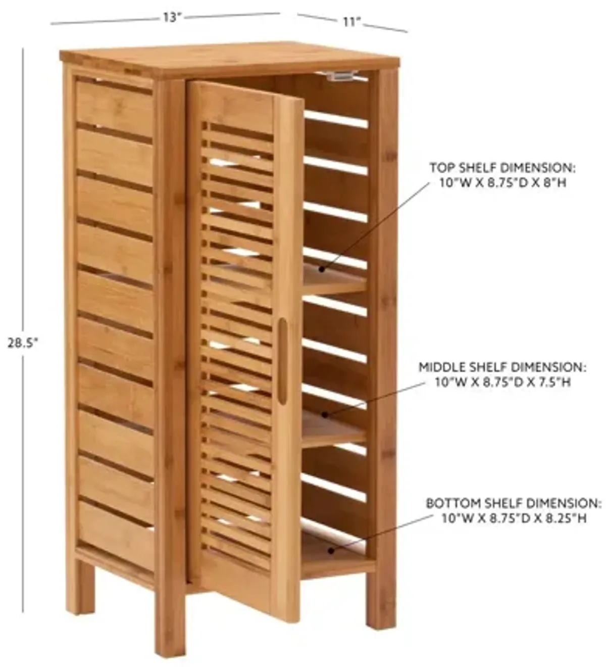 Bracken Bamboo Floor Cabinet One Door