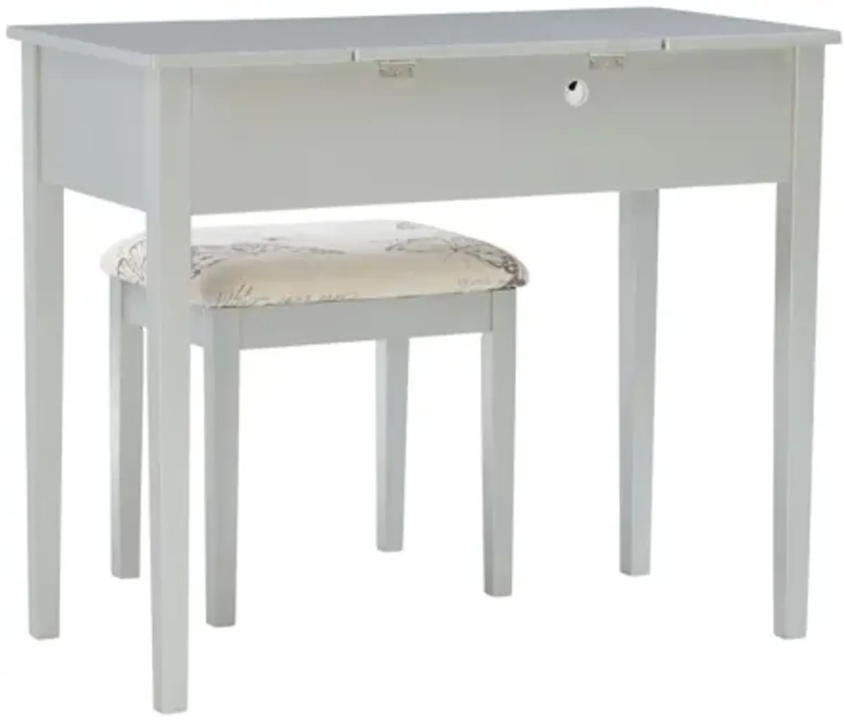 Virginia Silver Vanity Set Btfly Bench