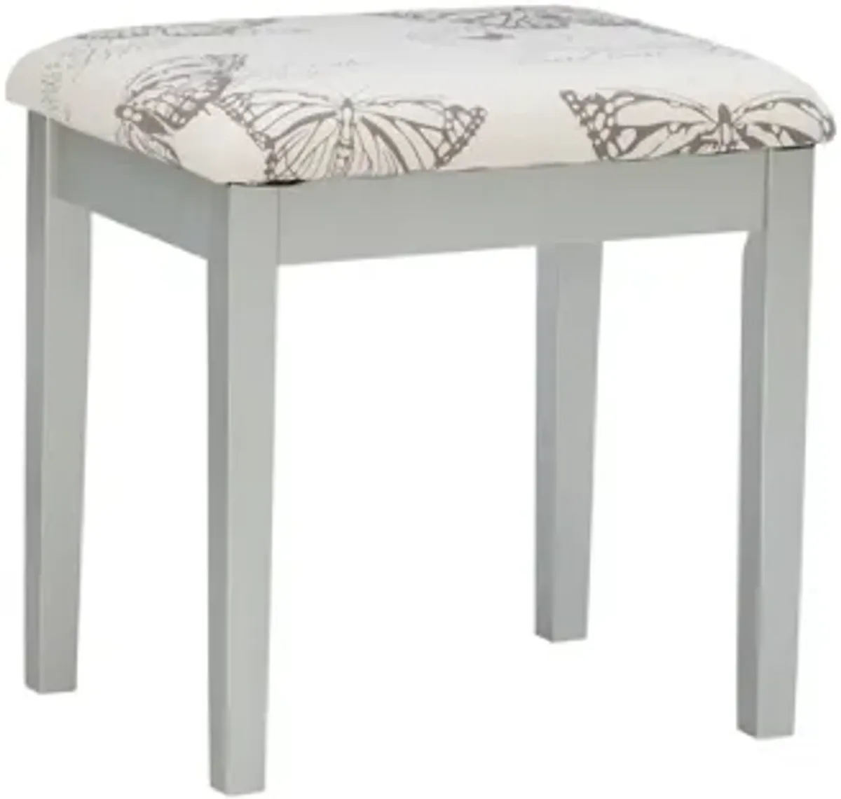 Virginia Silver Vanity Set Btfly Bench
