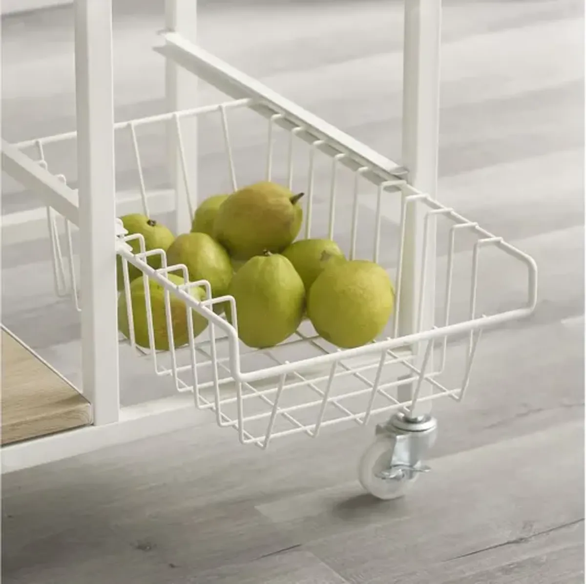 Taylor White Small Kitchen Cart