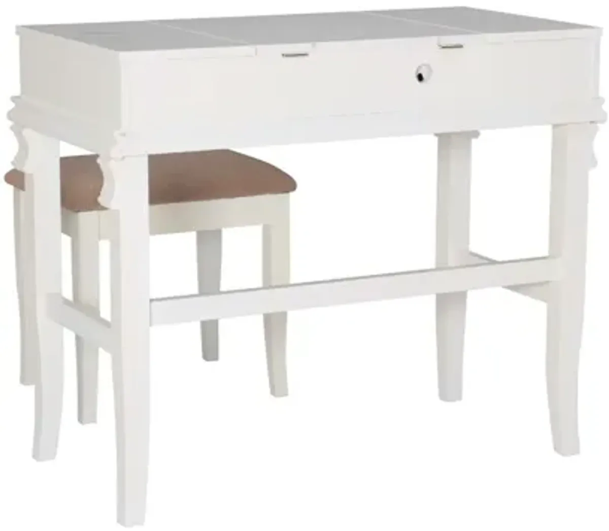 Angela White Vanity Set