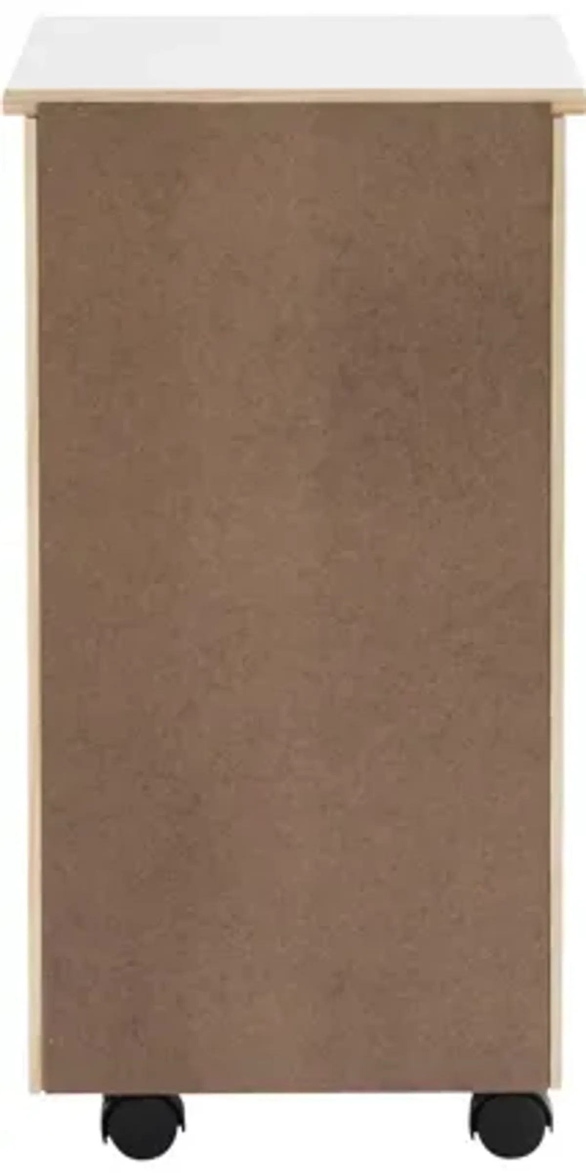 Rudy White Rolling Storage Cart 6Dr