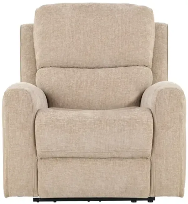 Davis Beige Dual Power Recliner