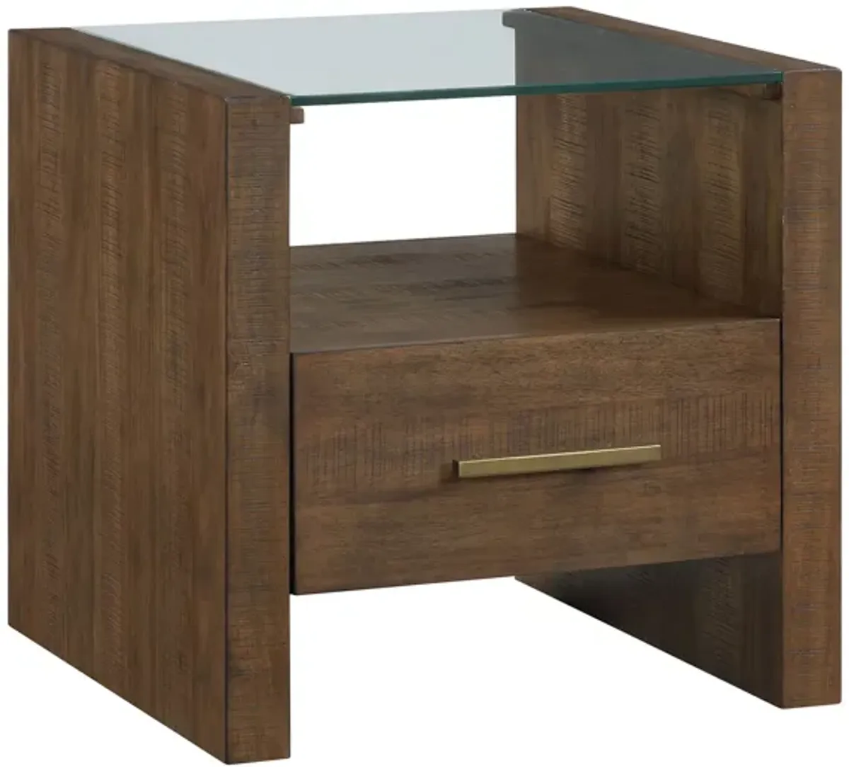Garland Glass Top End Table