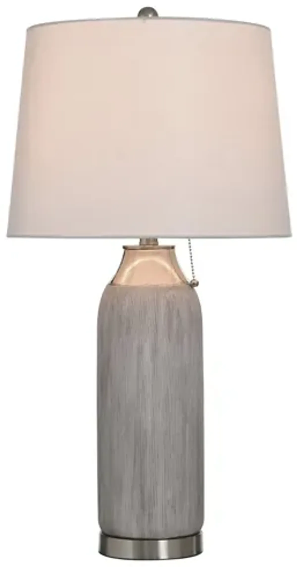 Plated Silver Ceramic Lamp