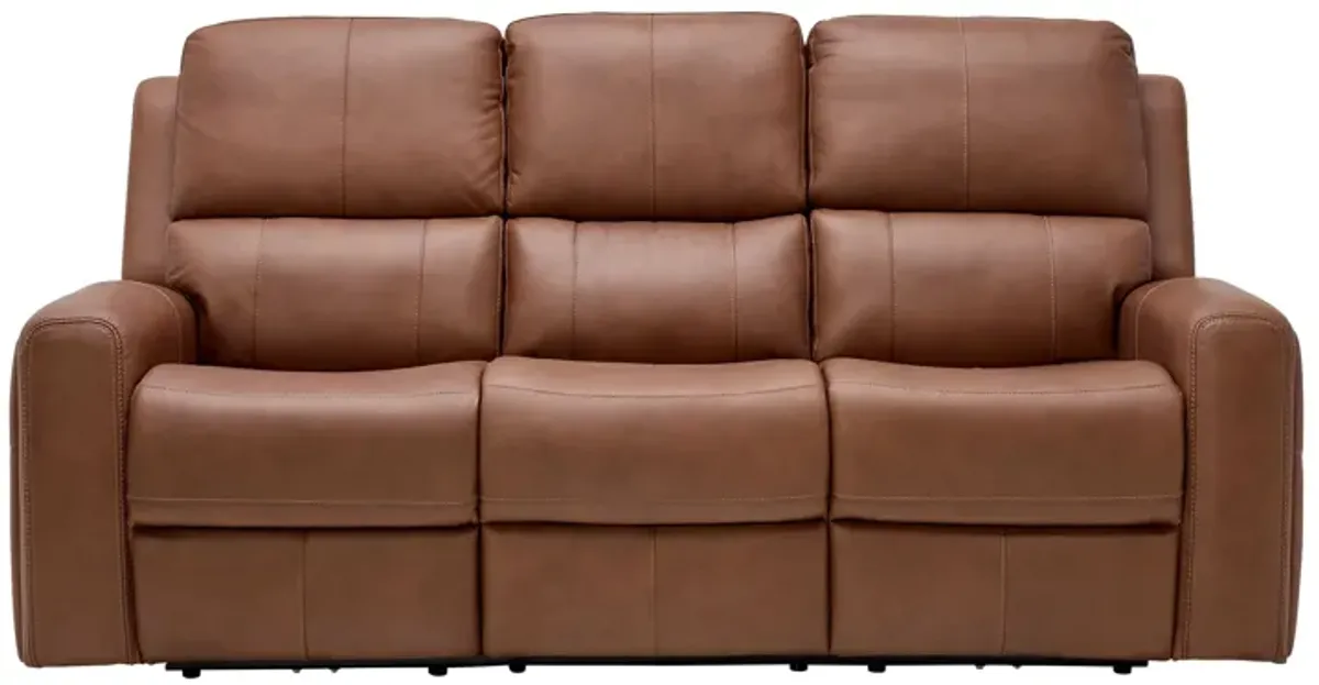 Linton Caramel Triple Power Reclining Sofa