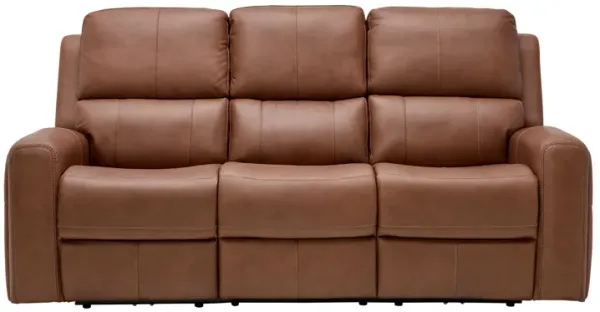 Linton Caramel Triple Power Reclining Sofa