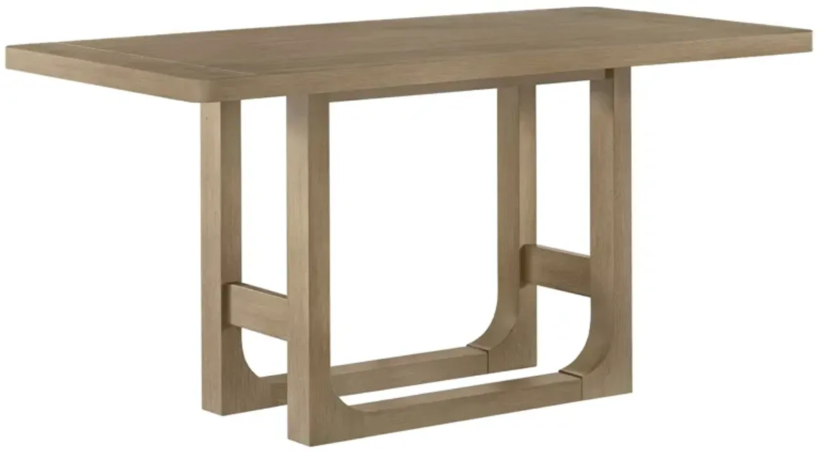 Hadley Natural Counter Table + 4 Counter Chairs