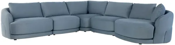 Alba 5-Piece Sectional with Right Arm Facing Cuddler