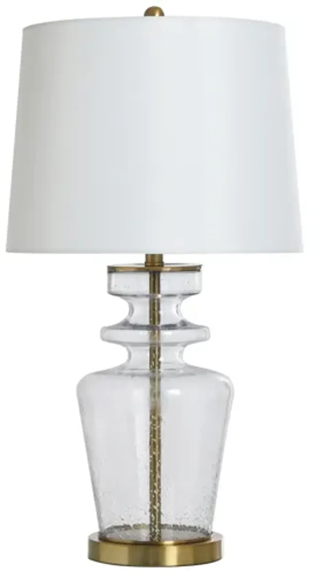 Clear Light Brass Table Lamp