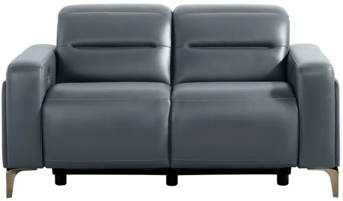 Amalfi Blue Dual Power Reclining Loveseat