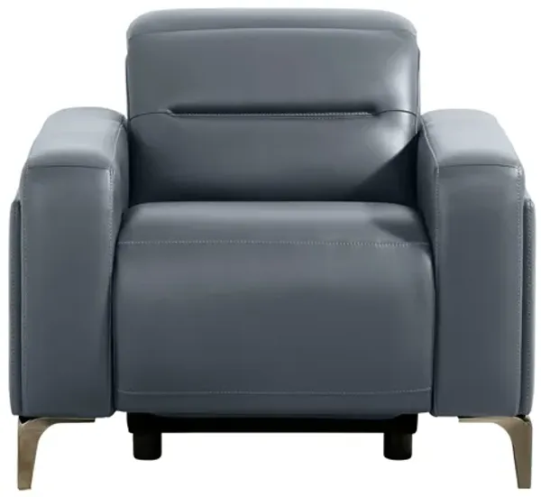 Amalfi Blue Dual Power Recliner