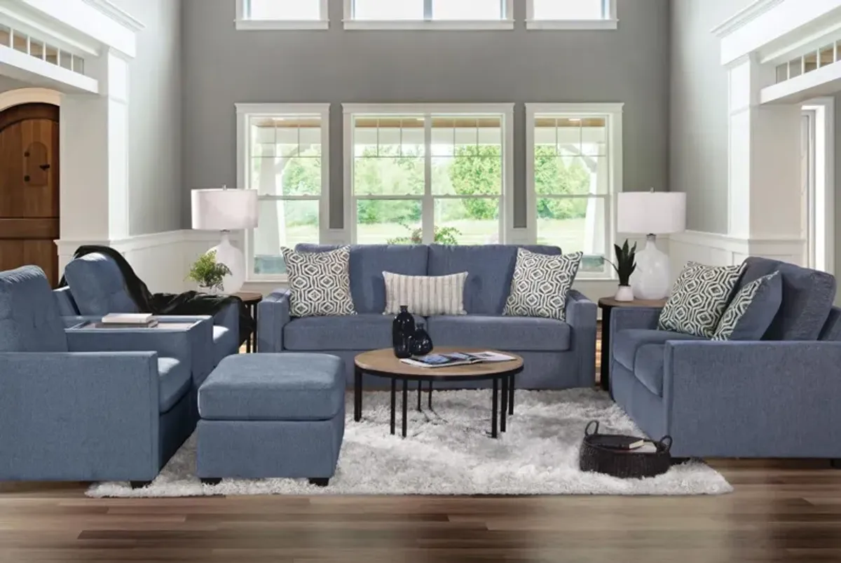Eliza Blue Loveseat