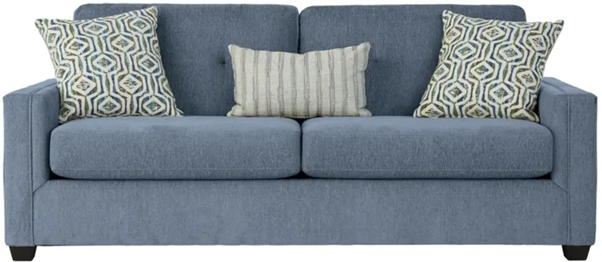 Eliza Blue Queen Sleeper Sofa
