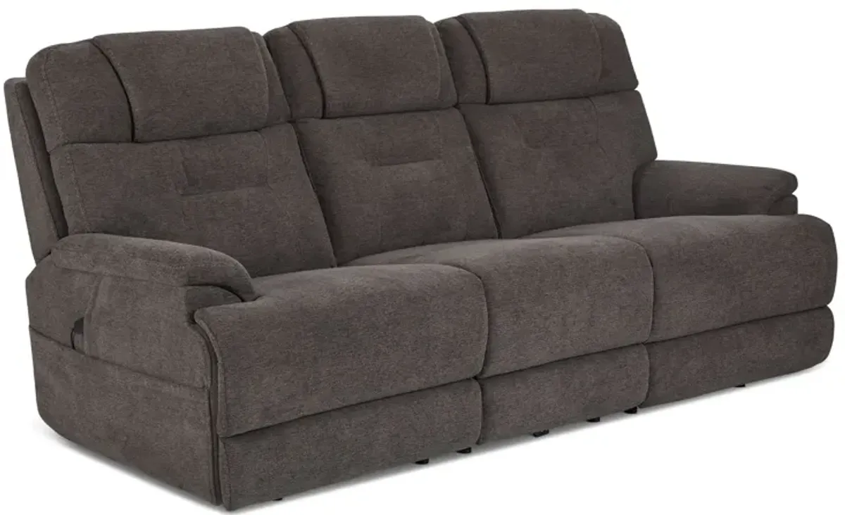 Zofa Umber Triple Power Reclining Sleep Sofa by Flexsteel