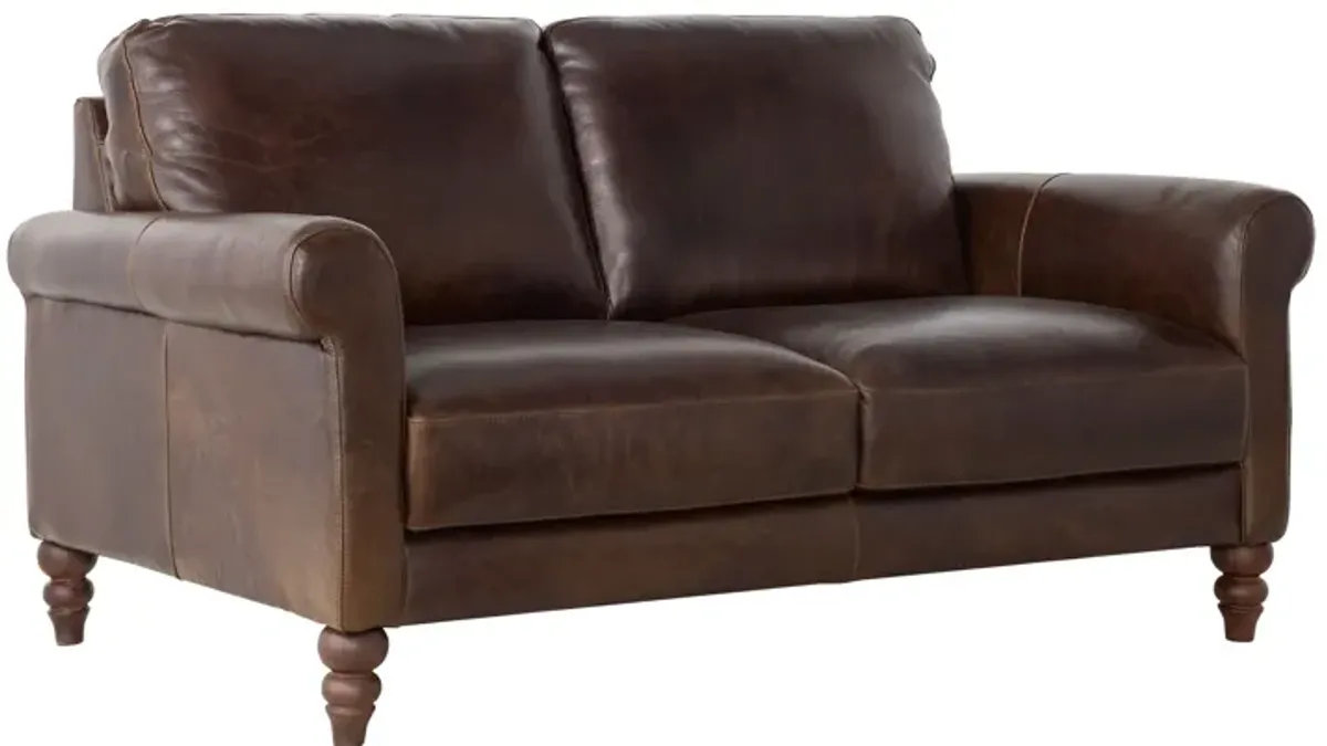 Oscar Leather Loveseat