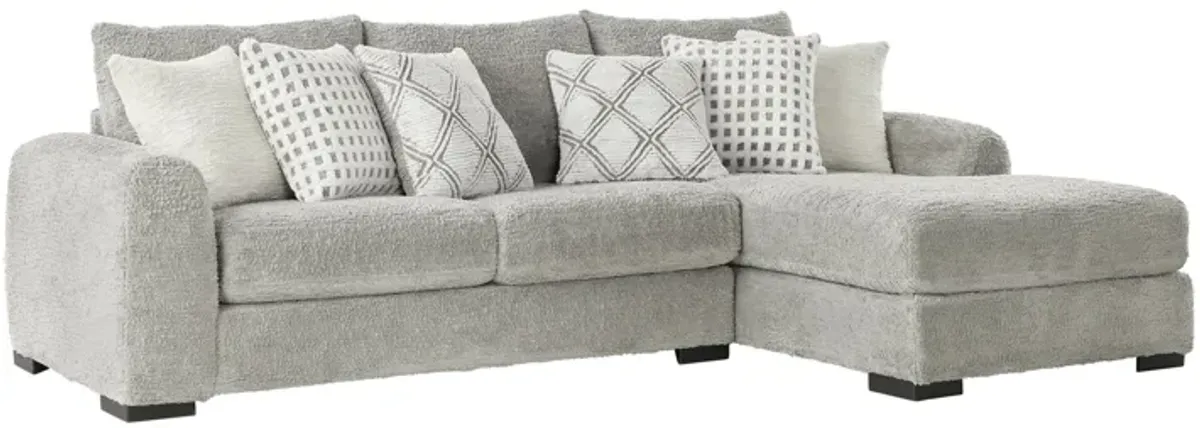 Haven Dove 2-Piece Sectional with Right Arm Facing Chaise