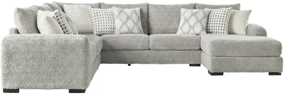 Haven Dove 3-Piece Sectional with Right-Arm Facing Chaise