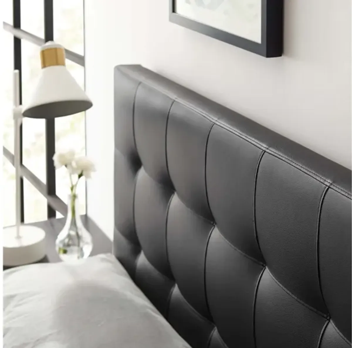 Lily Upholstered Vinyl Full Headboard by Modway