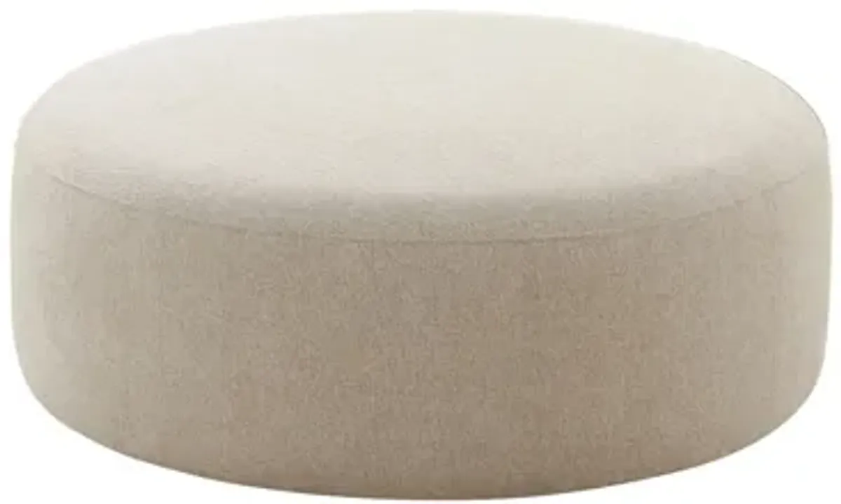 Broohah Beige Upholstered Ottoman