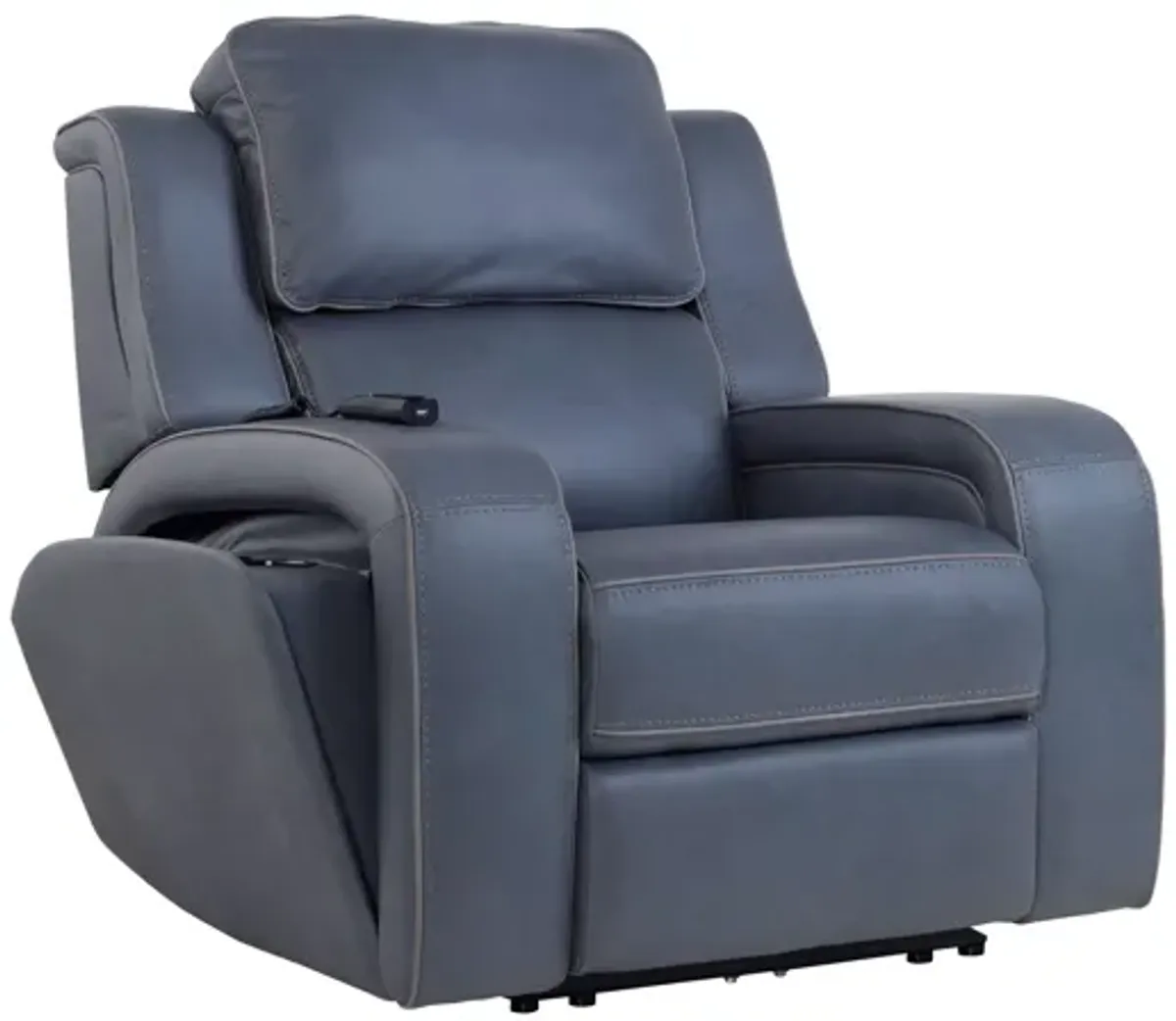 Pulse Blue Dual Power Recliner with Air Massage
