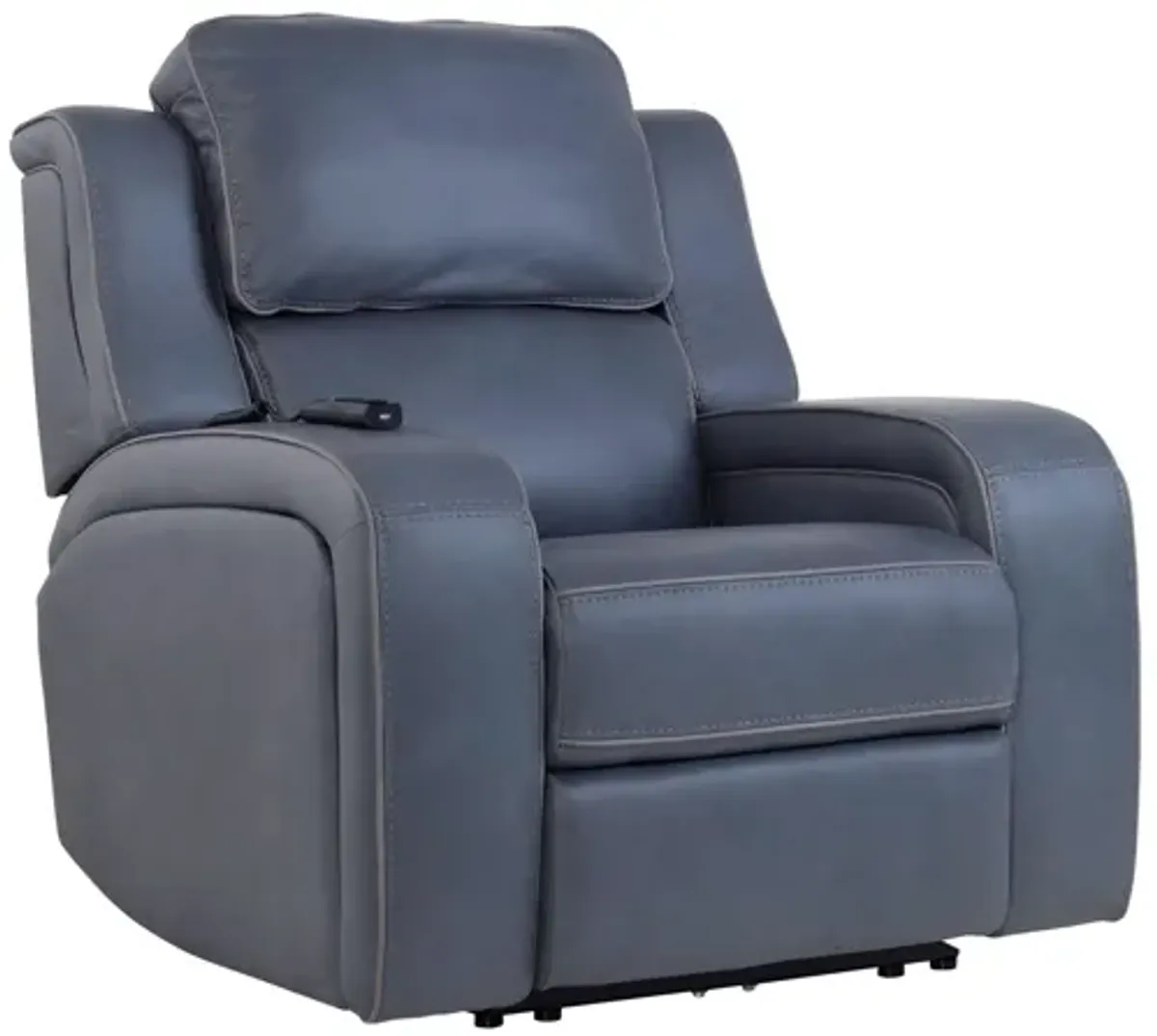 Pulse Blue Dual Power Recliner with Air Massage