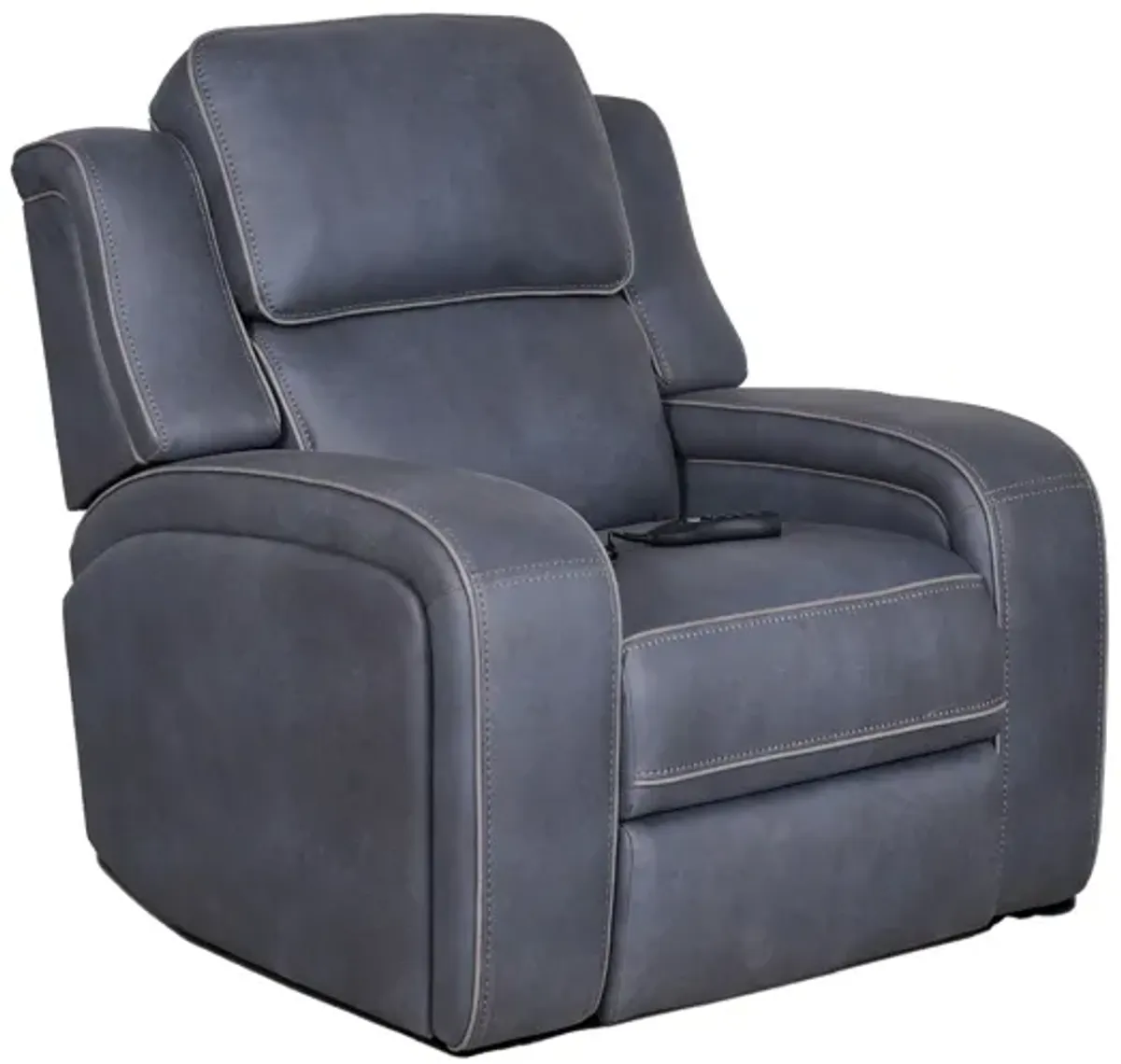Pulse Blue Dual Power Recliner with Air Massage