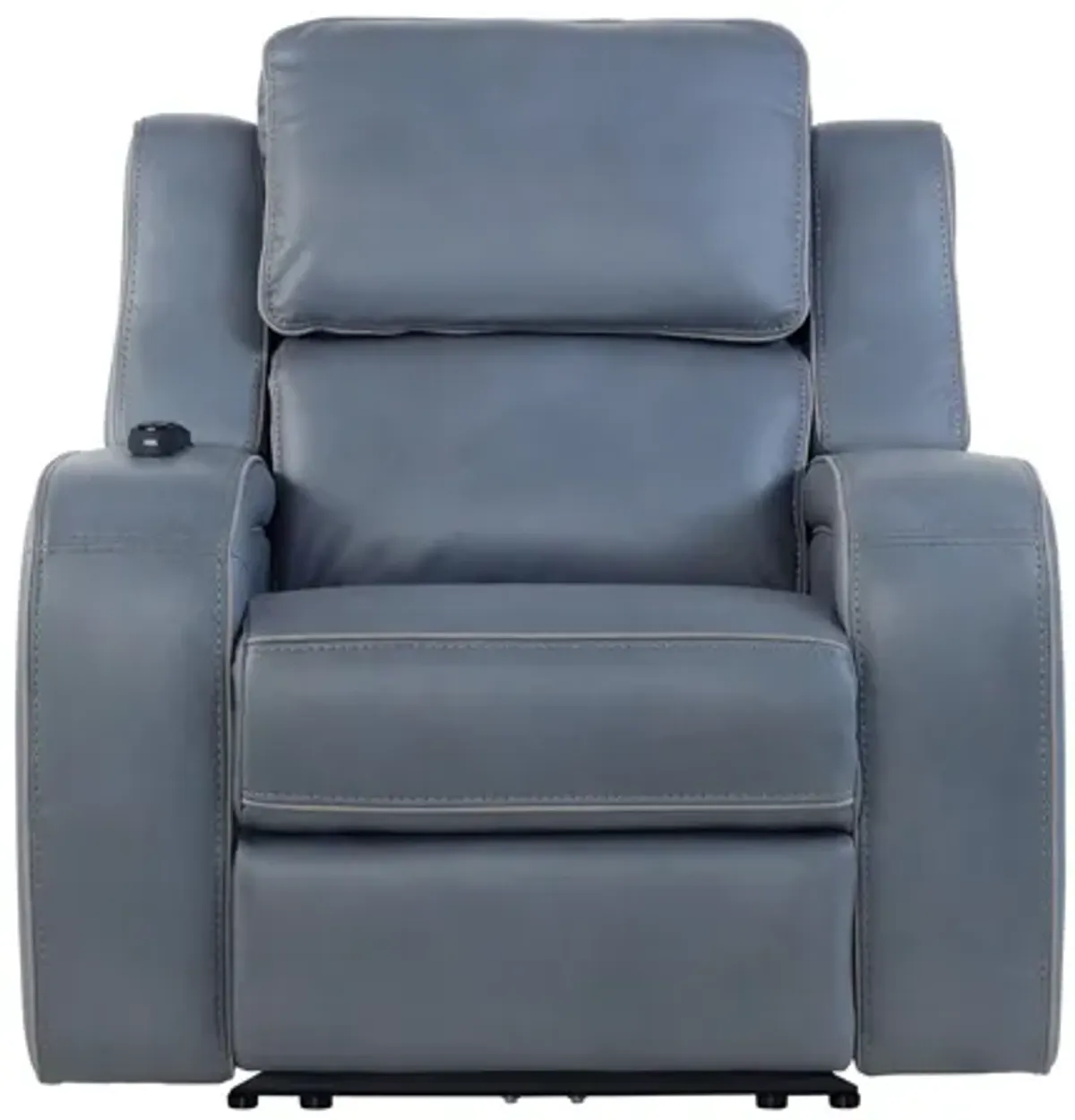 Pulse Blue Dual Power Recliner with Air Massage