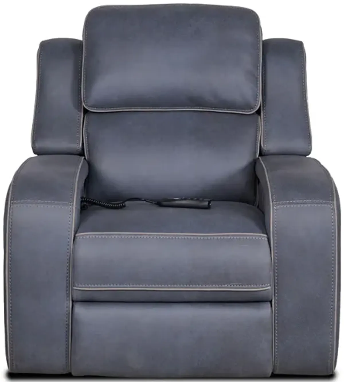 Pulse Blue Dual Power Recliner with Air Massage