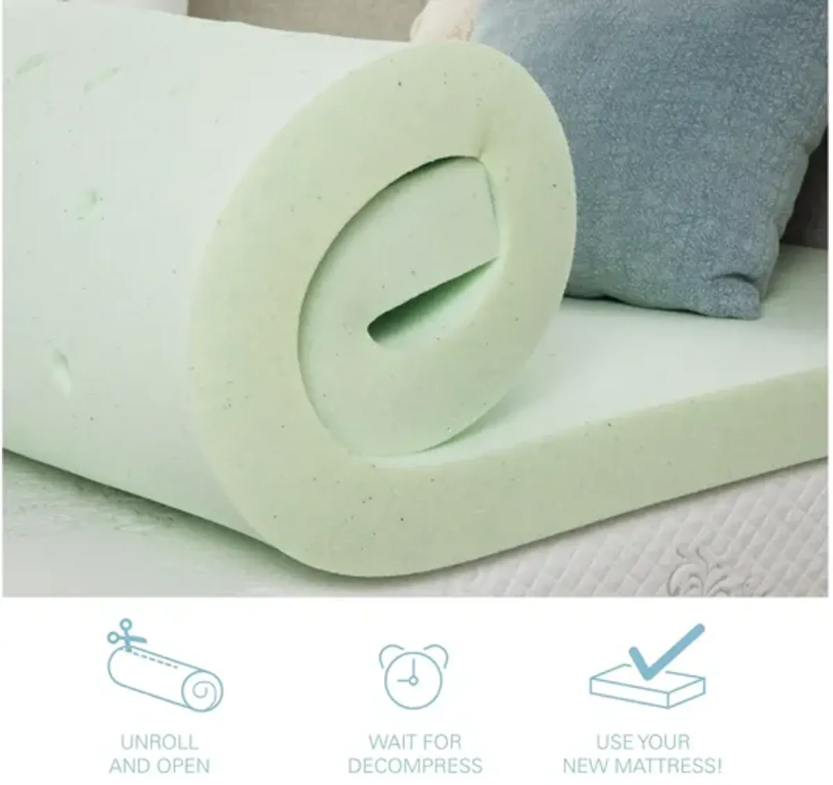 Bridgevine Home 3 inch Twin Size Cool Gel Memory Foam Mattress Topper