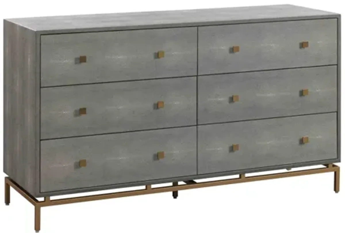 Pesce Shagreen 6 Drawer Dresser