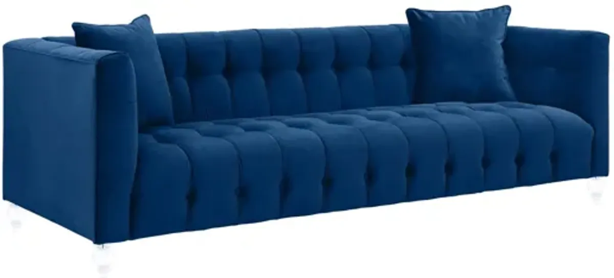 Bea Navy Velvet Sofa