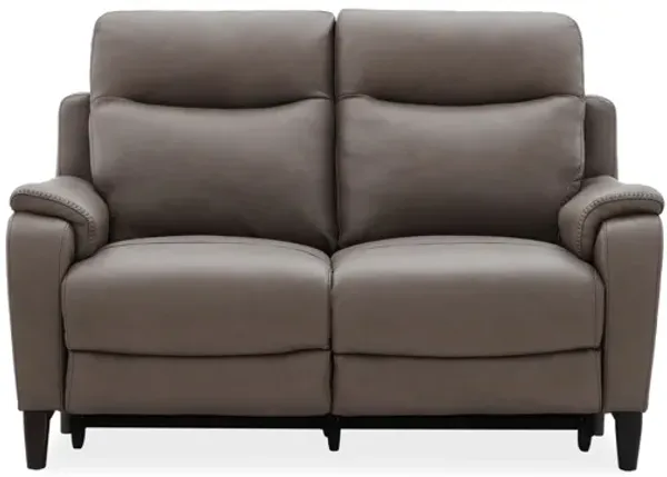 Marco Sable Dual Power Leather Reclining Loveseat