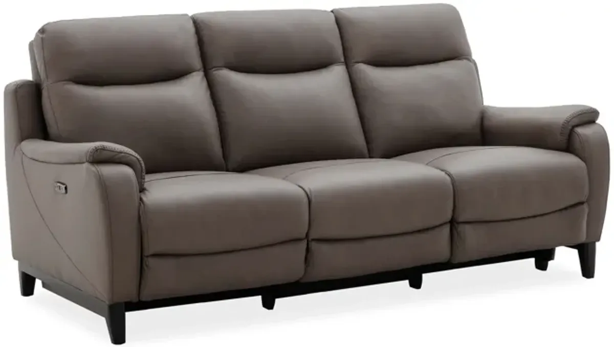 Marco Sable Dual Power Leather Reclining Sofa